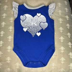 Kentucky Blue Baby Onesie with Heart Design